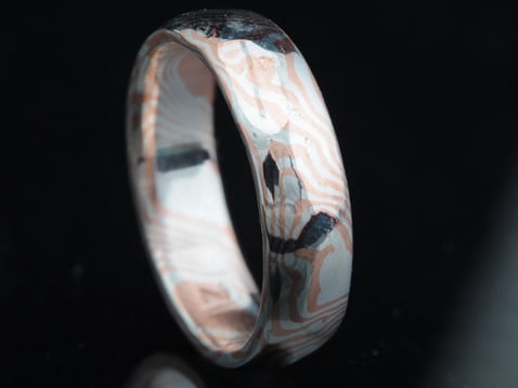 Silver and deals copper ring