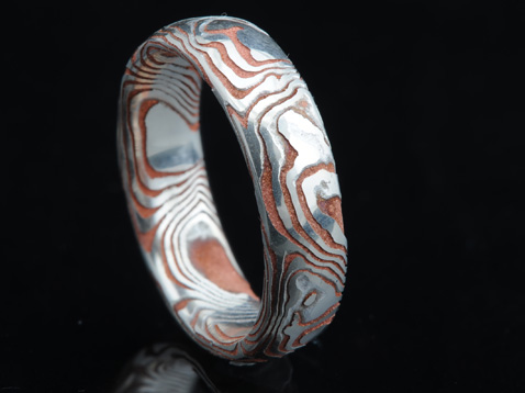 Copper on sale silver ring