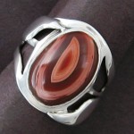 ring with banded agate