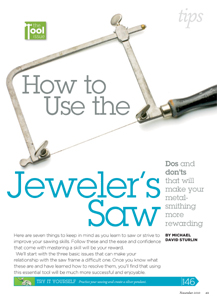 Using a jeweler's saw - ZD ArtJewellery